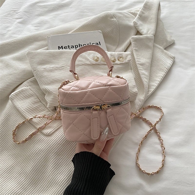 Geantă de damă cu broderie, în formă de cutie, capacitate mare, curea din lanț pentru umăr sau crossbody, pentru femei