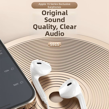 Stereo slúchadlá s káblom typu C s digitálnym čipom, kompatibilné s iPhone 15, model S915