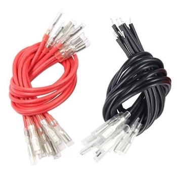 Sârmă arc 2.8/3.8/4.8/6.3 mm, cablu terminal roșu-negru, cu un capăt sau două capete, cablu de conectare izolat