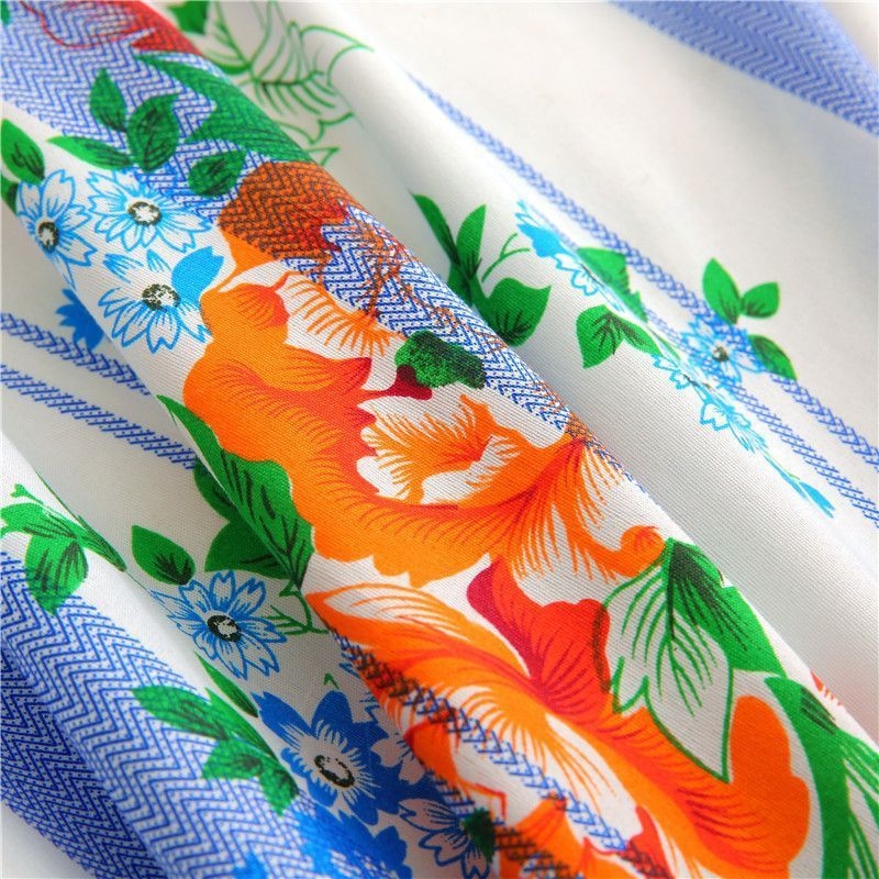 Set de cearșafuri și husă de pilotă în stil Shanghai, vintage, gros pentru paturi duble și single, imprimeu vegetal, țesătură simplă, fibră sintetică.
