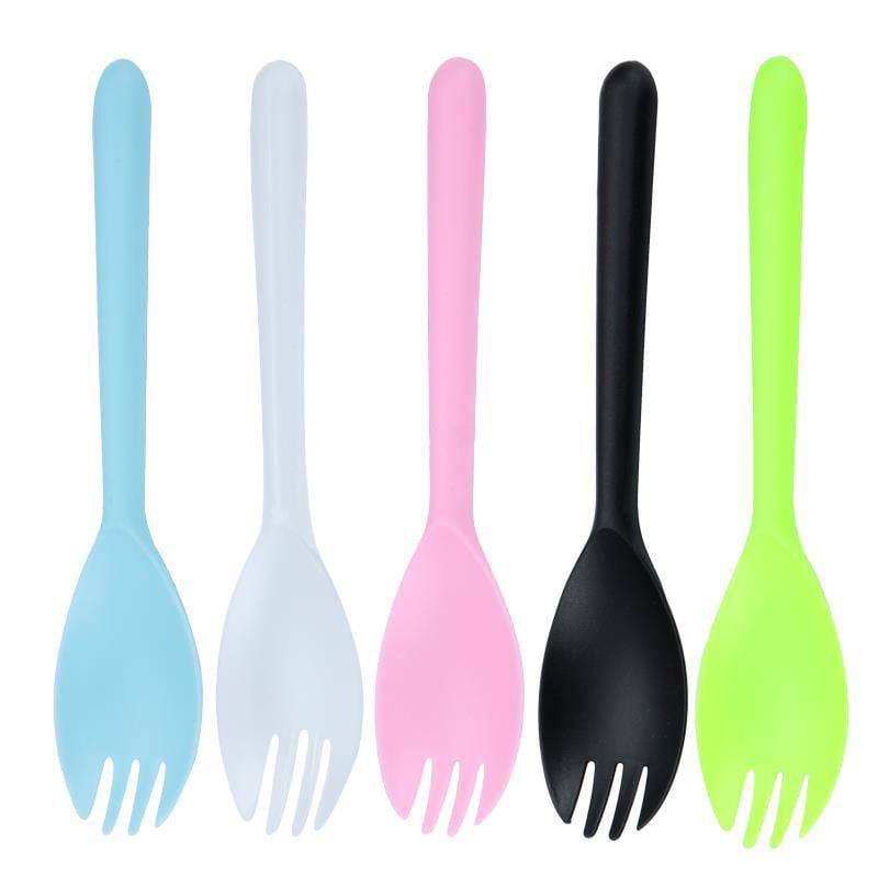 Tacâmuri din plastic de unică folosință pentru fructe și deserturi, ambalate individual