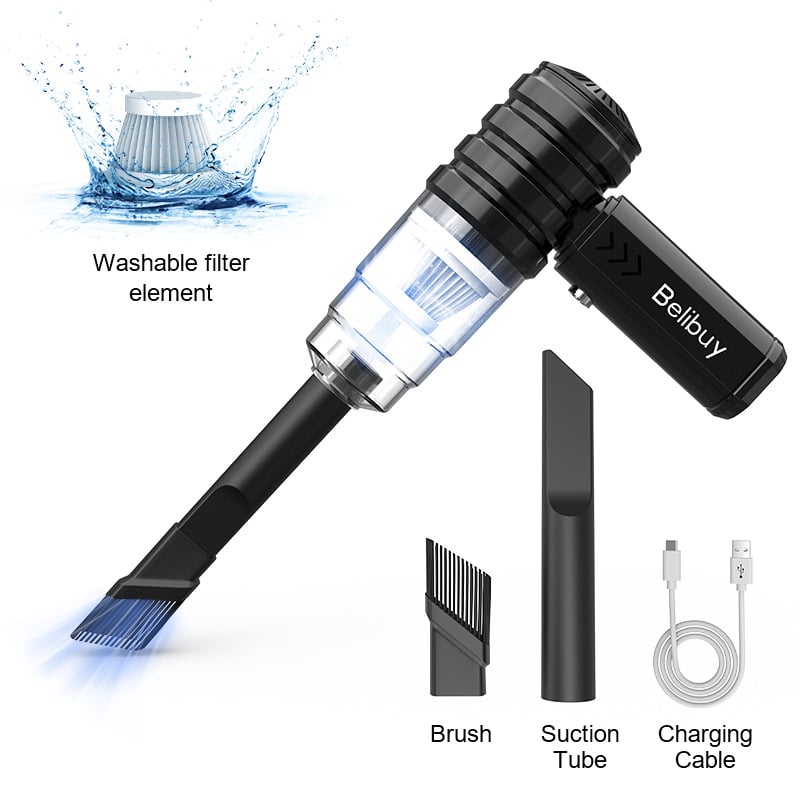 Aspirator de mână portabil, fără fir, cu aspirație puternică, pentru mașină și casă