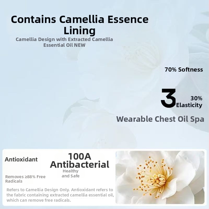Lenjerie Camellia Flower Soufflé pentru femei, sutien fără cusături, spate respirabil, susținere și ridicare pentru sân mic, design răcoros și subțire