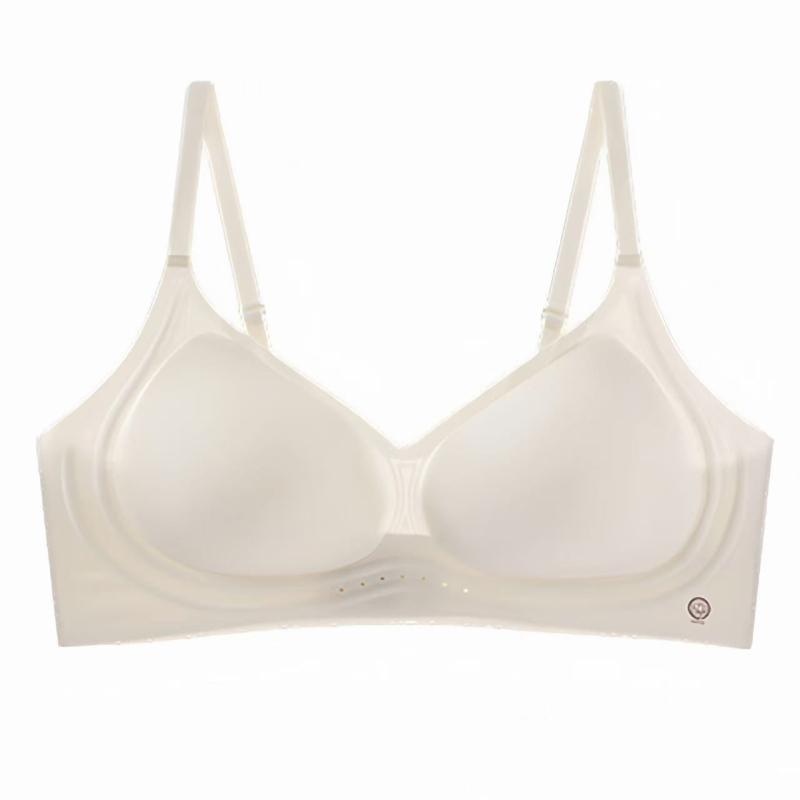 Lenjerie Camellia Flower Soufflé pentru femei, sutien fără cusături, spate respirabil, susținere și ridicare pentru sân mic, design răcoros și subțire