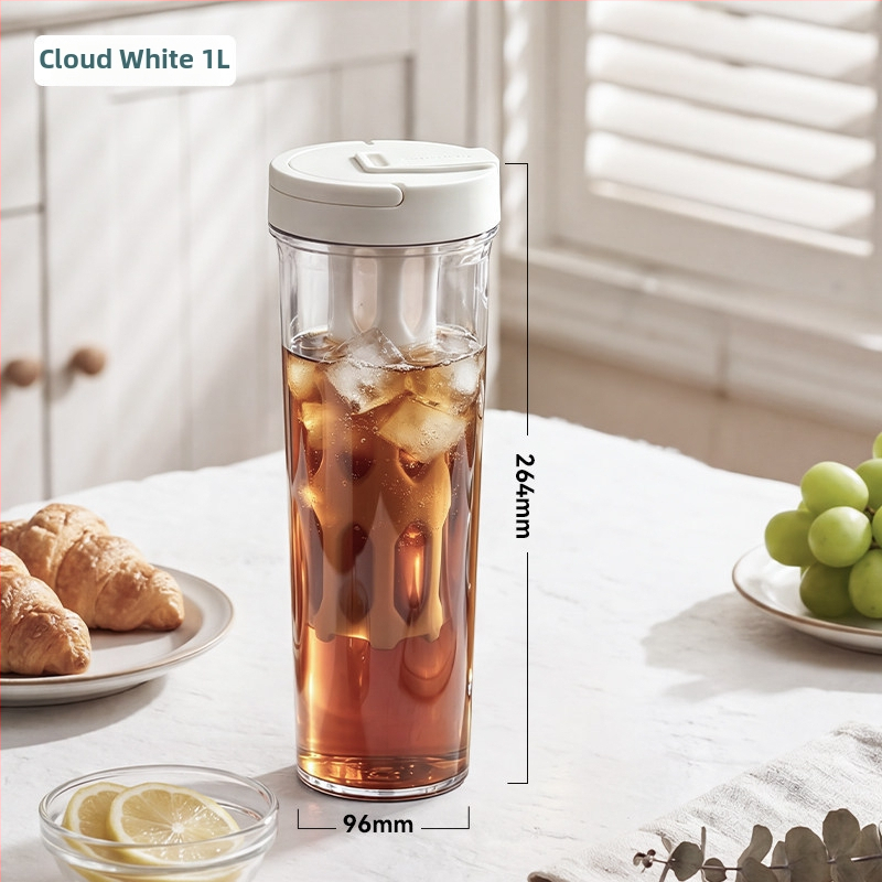 Kanvica na studenú kávu Cold Brew 1000 ml – veľkokapacitná kanvica na ovocný čaj, čiernu kávu a studenú vodu; prenosná ľadová odkvapkávacia kanvica
