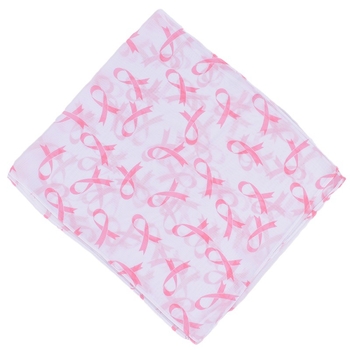 Șal din chiffon pentru femei, cu imprimeu cu fundă, ușor și respirabil, 150×35 cm, 100% poliester