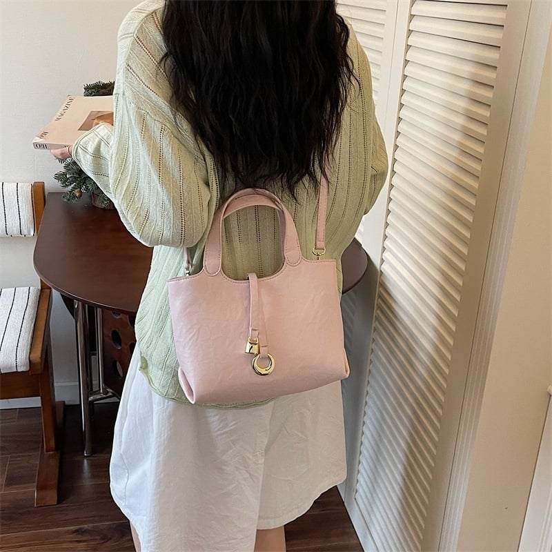Geantă mică premium pentru femei, 2026 nouă în modă, versatilă, pentru umăr sau crossbody, geantă bucket minimalistă