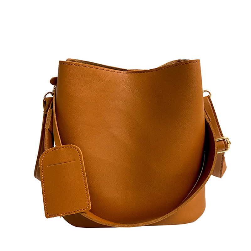 Geantă bucket PU pentru femei, pentru umăr și crossbody, capacitate mare, stil retro urban.