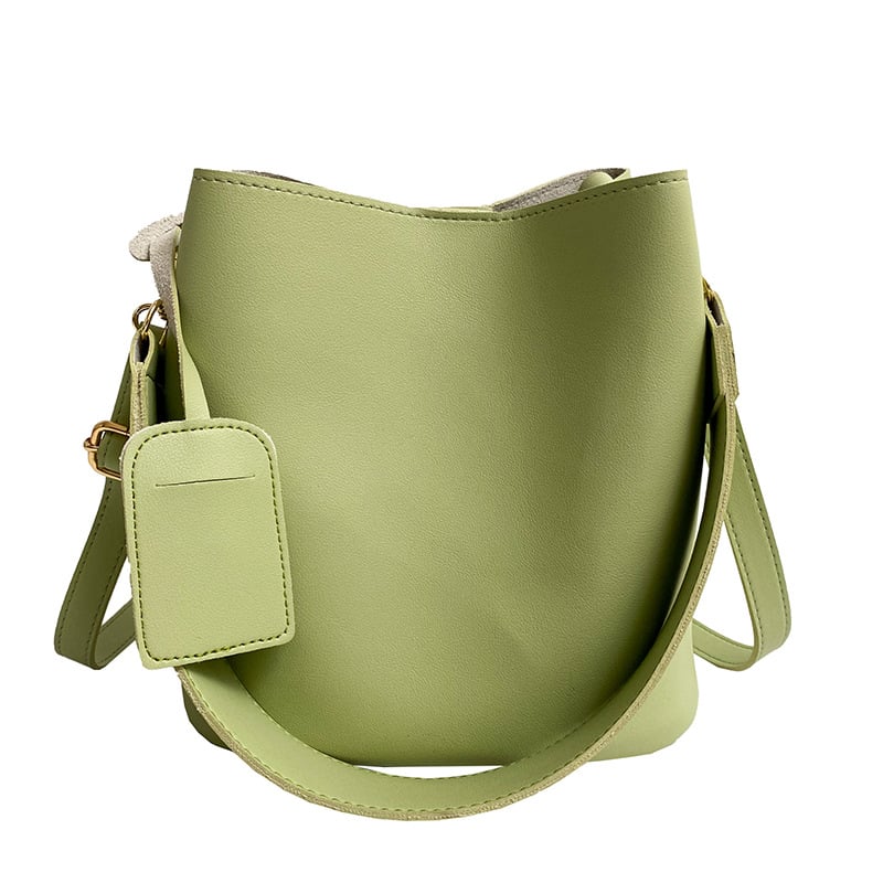 Geantă bucket PU pentru femei, pentru umăr și crossbody, capacitate mare, stil retro urban.