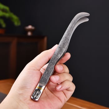 Clește pentru ceai din oțel inoxidabil 316, grosime dublă – accesorii pentru ceremonia Kung Fu a ceaiului, clește metalic pentru ceașcă, protecție împotriva arsurilor
