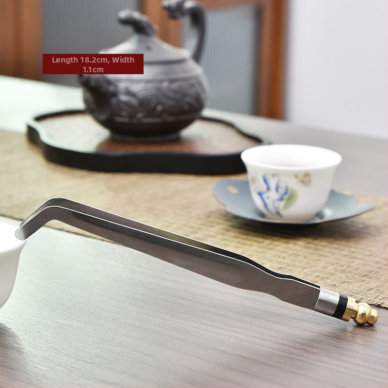 Clește pentru ceai din oțel inoxidabil 316, grosime dublă – accesorii pentru ceremonia Kung Fu a ceaiului, clește metalic pentru ceașcă, protecție împotriva arsurilor