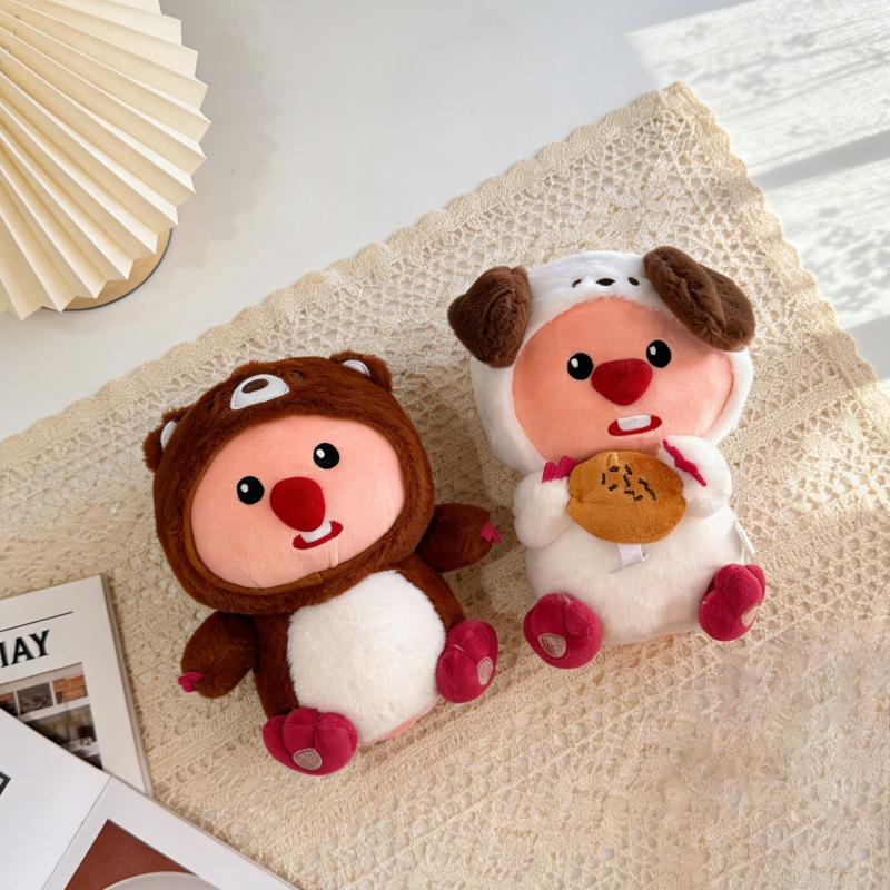 Малка видра плюшена играчка с качулка и Ruby възглавничка