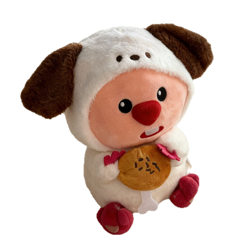 Малка видра плюшена играчка с качулка и Ruby възглавничка