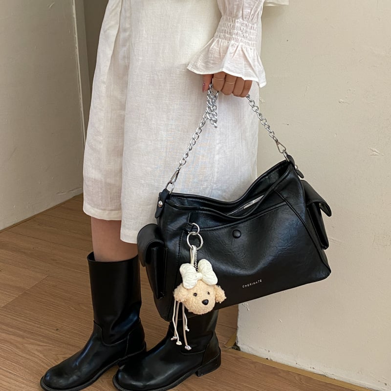 Geantă Tote pentru femei, capacitate mare, cu lanț, stil pe umăr/crossbody, vara 2026