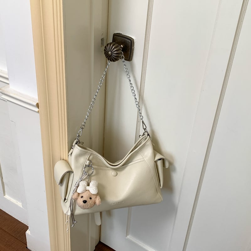 Geantă Tote pentru femei, capacitate mare, cu lanț, stil pe umăr/crossbody, vara 2026