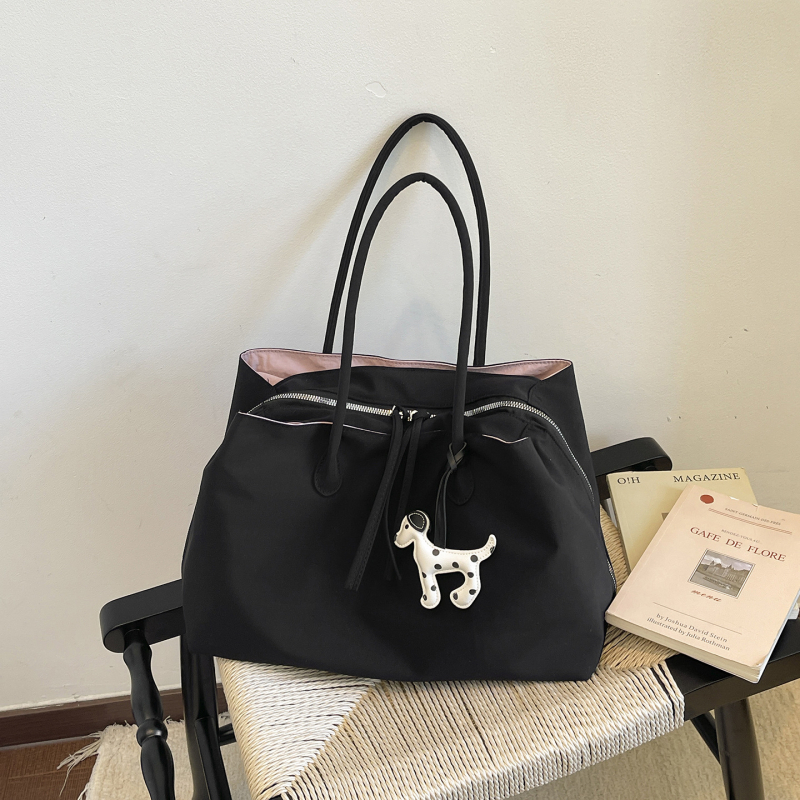 Geantă Tote pentru femei, cu design color-block, pentru zi de zi și sală, cu logo