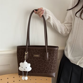 Geantă tote casual minimalistă pentru femei, capacitate mare, elegantă și de înaltă calitate, culoare uni, geantă de umăr