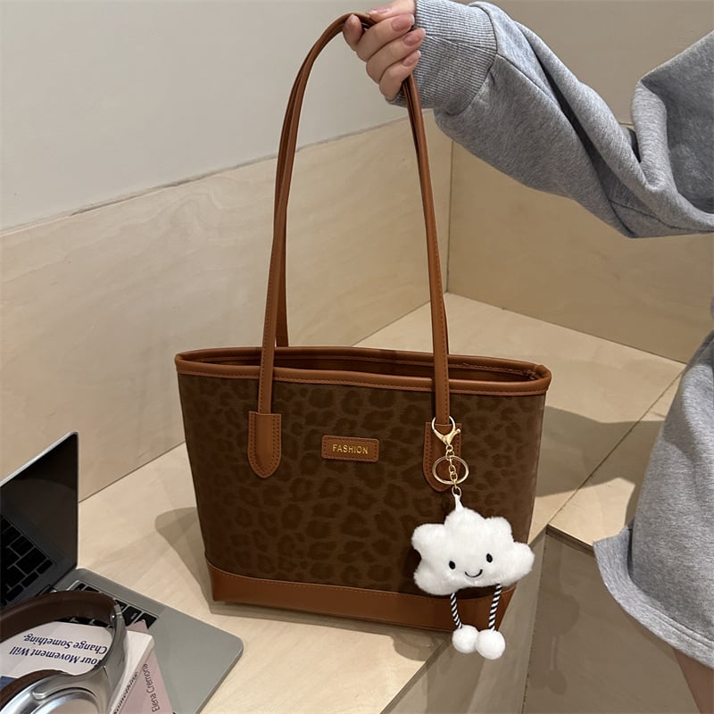 Geantă tote casual minimalistă pentru femei, capacitate mare, elegantă și de înaltă calitate, culoare uni, geantă de umăr