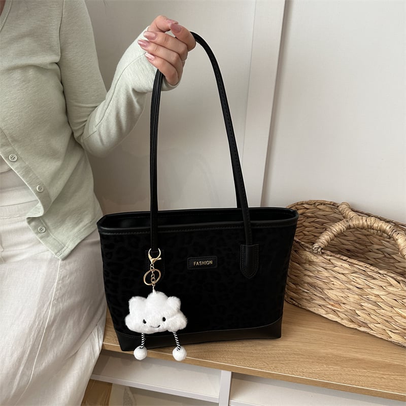 Geantă tote casual minimalistă pentru femei, capacitate mare, elegantă și de înaltă calitate, culoare uni, geantă de umăr