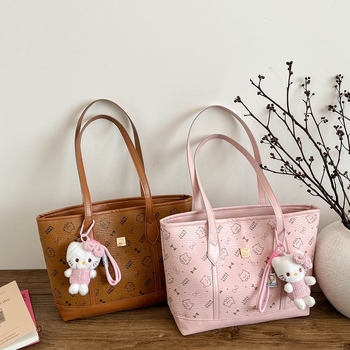 Geantă tote pentru femei din PU, stil retro minimalist, casual chic, primăvara 2026