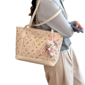 Geantă tote pentru femei din PU, stil retro minimalist, casual chic, primăvara 2026