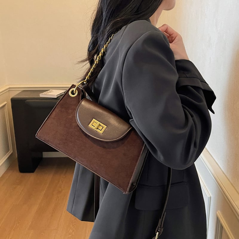Geantă baguette leopard pentru femei, toamnă 2025, lux ușor, contrast de culori, geantă crossbody