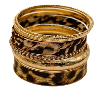 Brățară vintage cu imprimeu leopard, set pentru încheietură, multistrat, stil european-american, pentru femei