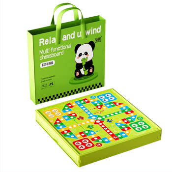 Set educațional de jocuri de masă pentru copii cu Flying Chess, Dame și Gomoku — 12-in-1 tablă multifuncțională