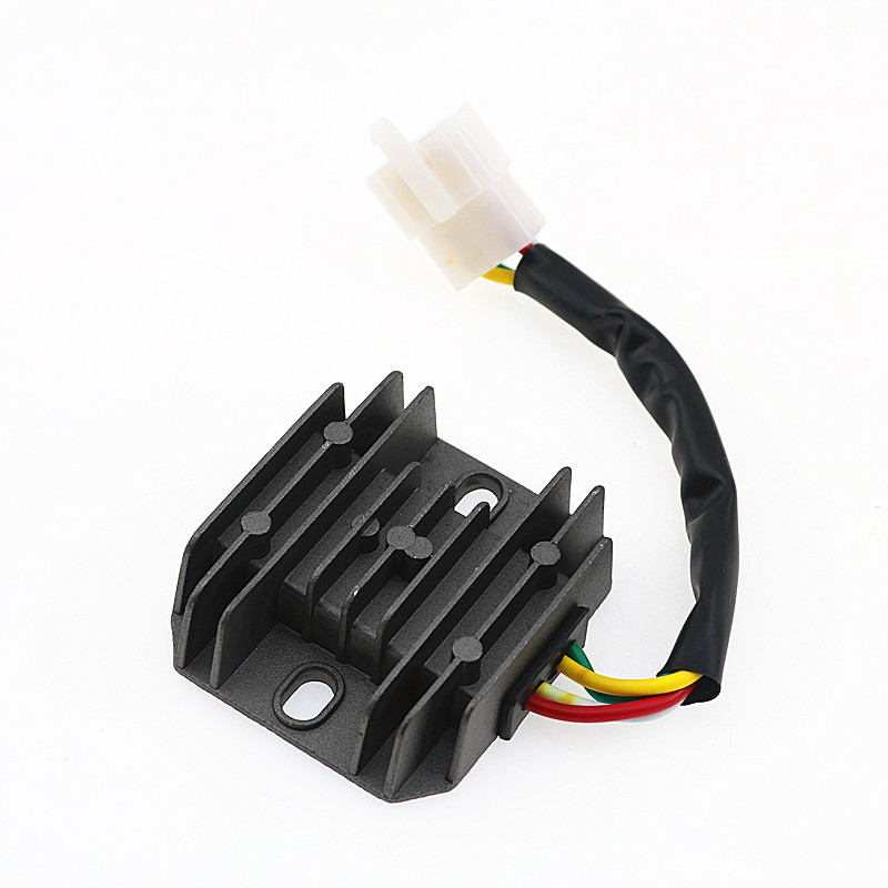 Rectificator și regulator de tensiune pentru motocicletă Gy6, pentru scuter 125/150, cu conector feminin de patru pini