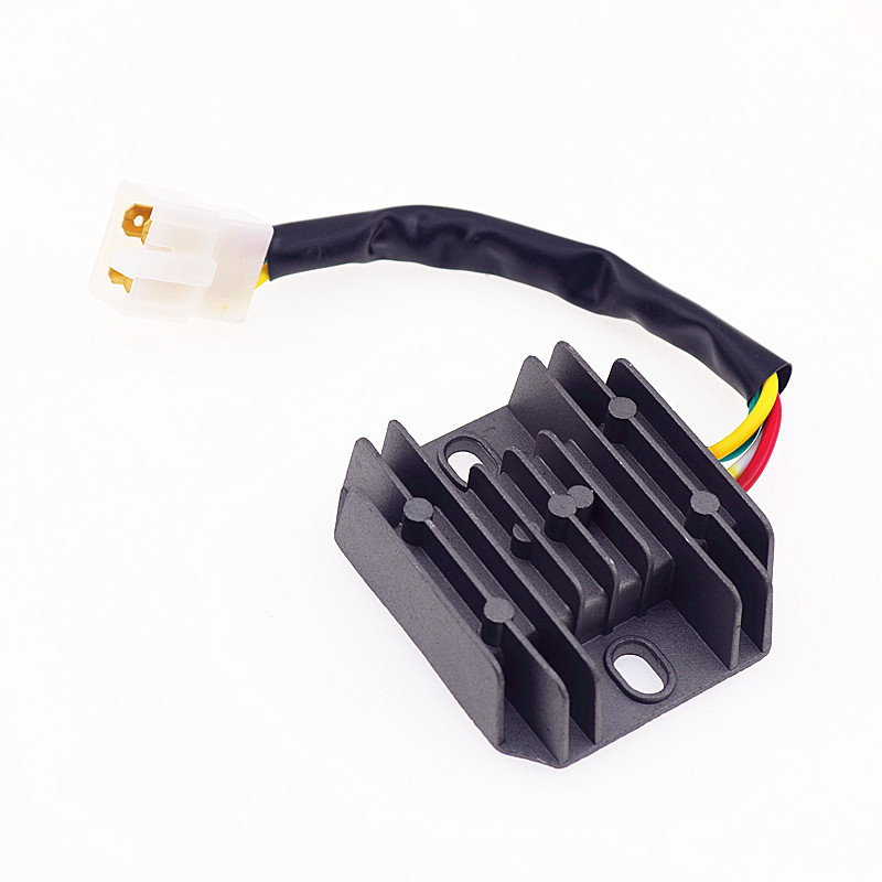 Rectificator și regulator de tensiune pentru motocicletă Gy6, pentru scuter 125/150, cu conector feminin de patru pini