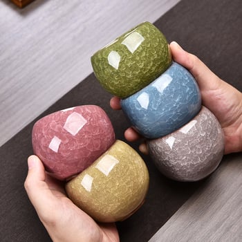 Ceașcă de porțelan cu crackle de gheață, ceașcă unică pentru ceremonia de ceai Kung Fu, design dragon, ceașcă de degustare, cadou elegant