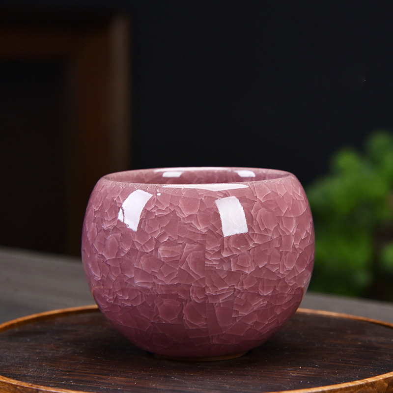 Ceașcă de porțelan cu crackle de gheață, ceașcă unică pentru ceremonia de ceai Kung Fu, design dragon, ceașcă de degustare, cadou elegant