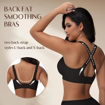 Sutien fără cusături, fără sârmă, cupă completă, suport confortabil, anti-alunecare, bretele late, plus size