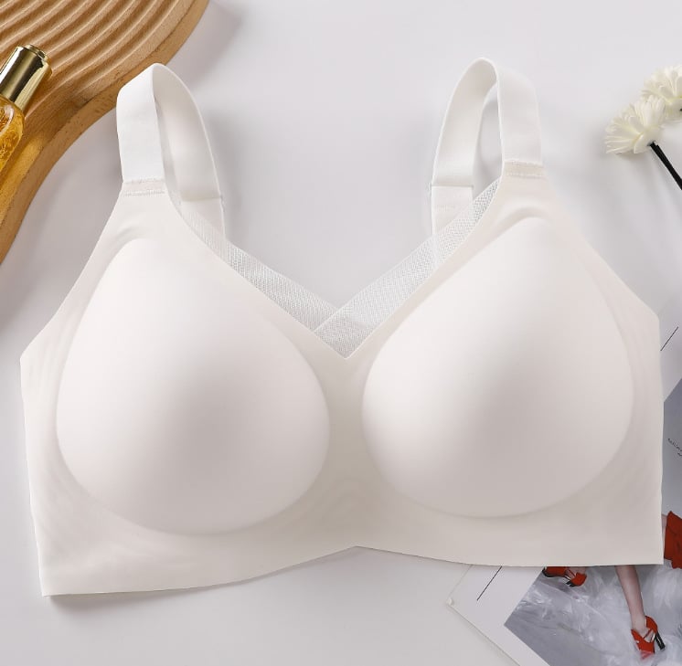 Sutien fără cusături, fără sârmă, cupă completă, suport confortabil, anti-alunecare, bretele late, plus size