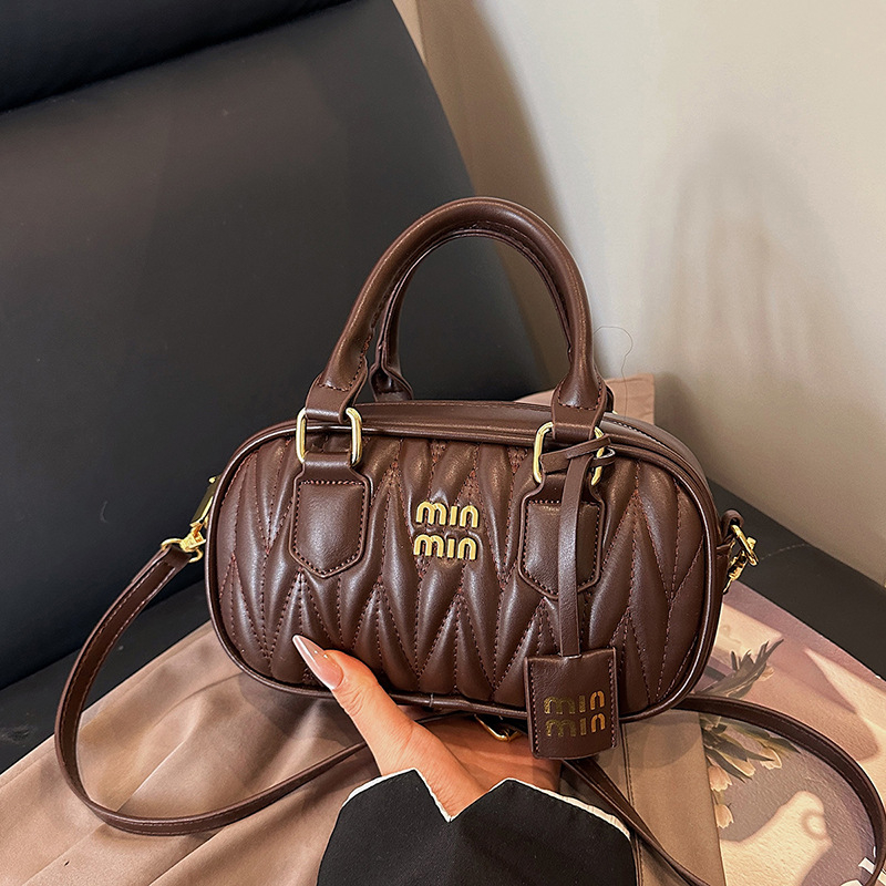 Geantă Boston nouă 2025, geantă de umăr și crossbody, geantă bowling elegantă de lux