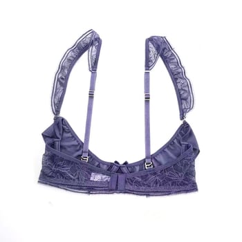 Sutien din dantelă cu push-up, cupe întărite, purtare în două moduri, lenjerie sexy, mărime mare
