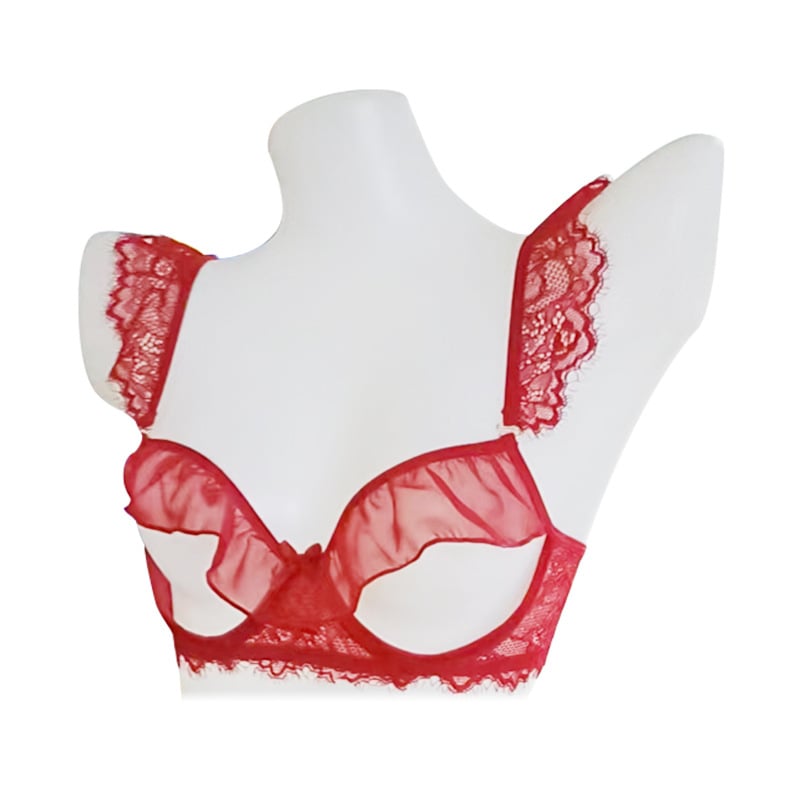 Sutien din dantelă cu push-up, cupe întărite, purtare în două moduri, lenjerie sexy, mărime mare