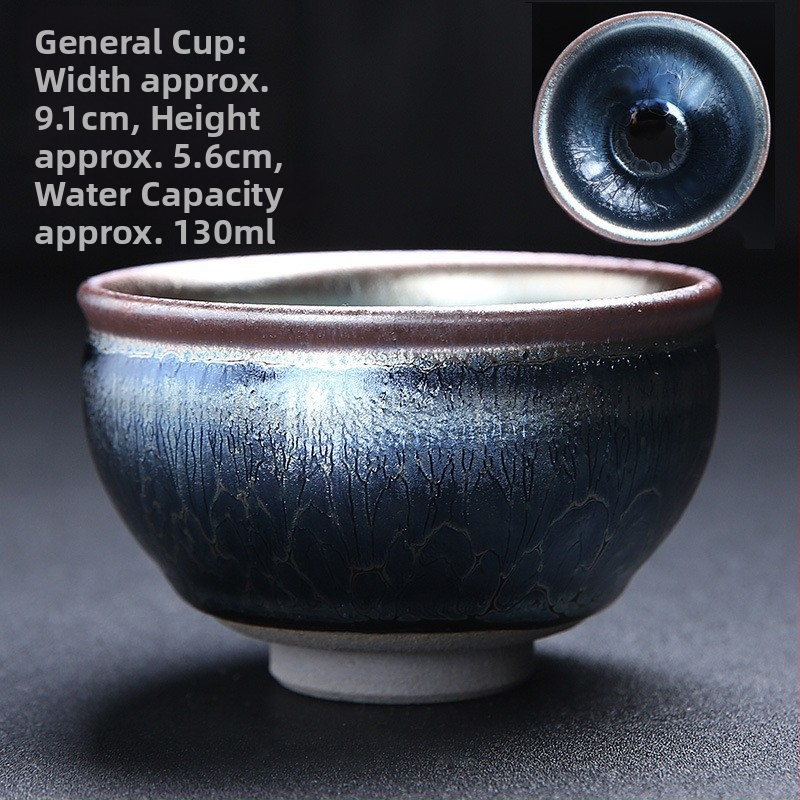 Ceșcuță ceramică pentru ceai cu lotus albastru, pentru ceremonia ceaiului