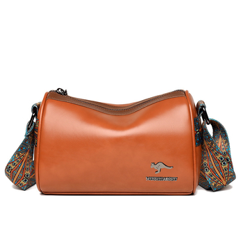 Geantă Boston vintage pentru femei, textură, curea lată, capacitate mare, crossbody