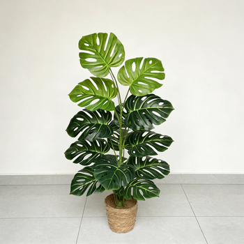Plantă Monstera artificială cu frunze mari, decor pentru interior și exterior, înălțime 100–200 cm în ghiveci