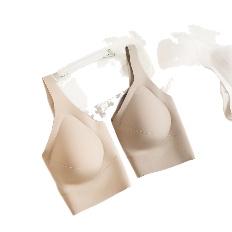Sutien fără cusături, fără arc, pentru sâni mici, push-up, susținere laterală, stil vestă