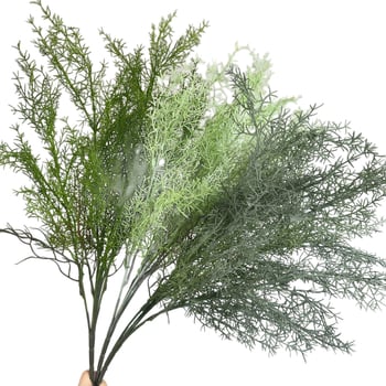 Plante verzi artificiale: Coral Grass, Snapdragon, Mist Pine, Mist Grass pentru decor în stil pădure la sala de nunți, ierbă sălbatică, Pine Needle Fern, iarbă decorativă