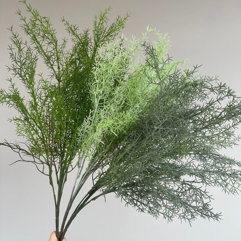 Plante verzi artificiale: Coral Grass, Snapdragon, Mist Pine, Mist Grass pentru decor în stil pădure la sala de nunți, ierbă sălbatică, Pine Needle Fern, iarbă decorativă