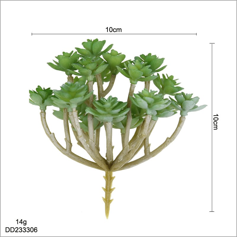 Buchet mic de suculente artificiale, 24 de capete, decor interior cu flori din plastic
