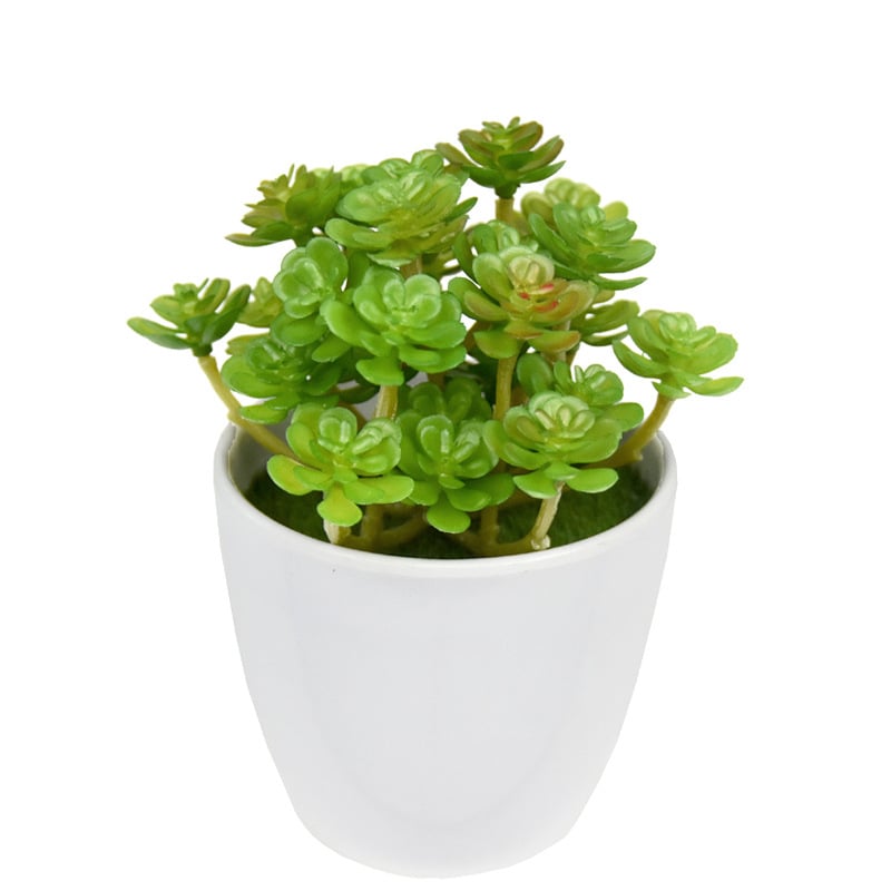 Buchet mic de suculente artificiale, 24 de capete, decor interior cu flori din plastic