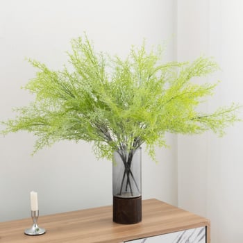 Verde artificial în stil Monet pentru grădină, cu cascadă de flori și iarbă coral, aranjamente florale decorative pentru exterior
