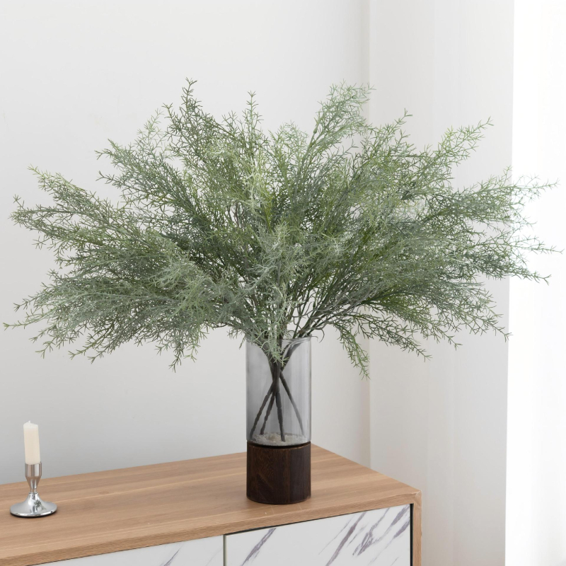 Verde artificial în stil Monet pentru grădină, cu cascadă de flori și iarbă coral, aranjamente florale decorative pentru exterior