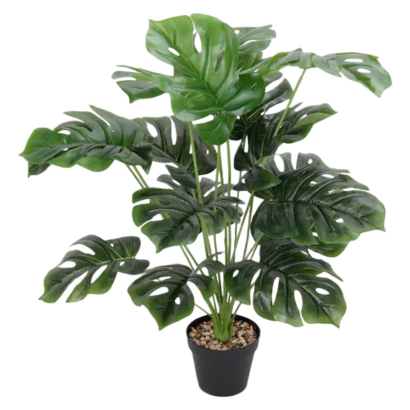 Monstera artificială cu 18 frunze pentru decor peisager în stil nordic, pentru casă și hotel