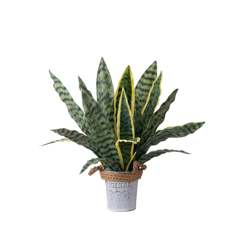 Ramuri artificiale de Sansevieria pentru decor de nuntă și casă – tije PVC verzi pentru decorațiuni