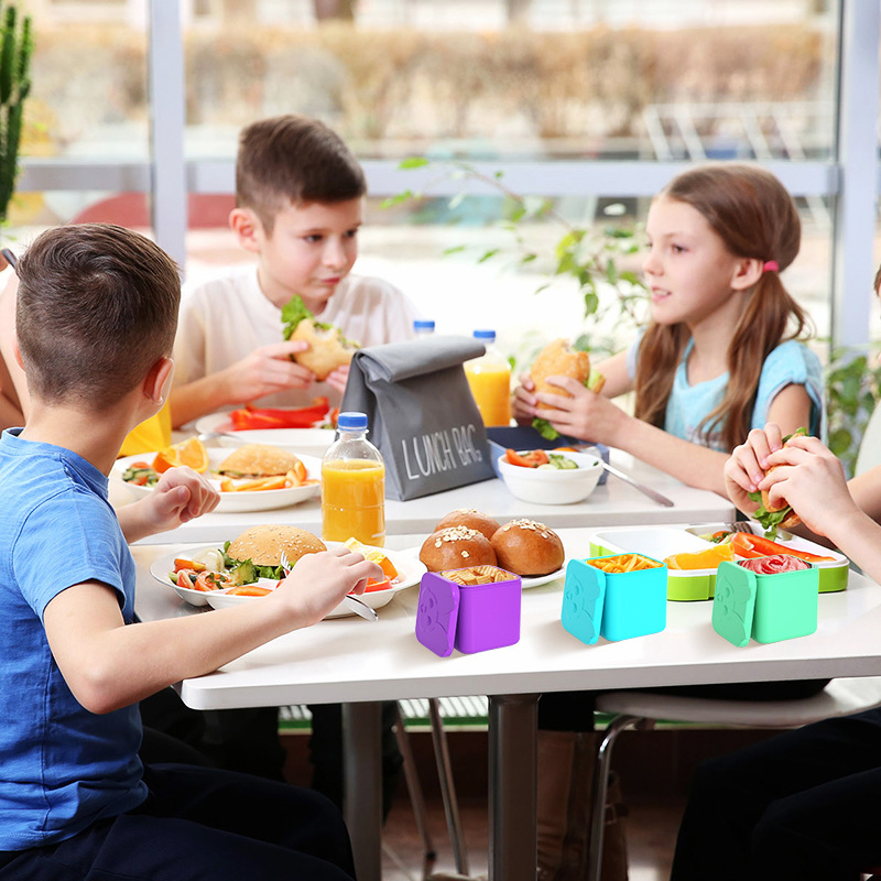 Recipient din silicon antiaderent pentru dressing de salată, recipient portabil pentru sos de prânz, recipient compact pentru condimente